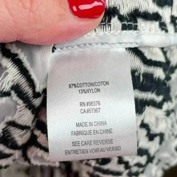 Samuel Dong Black And White Abstract Midi Button Down Dress - Picture 10 of 11